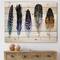 Designart - Colourful Boho Feathers II - Bohemian & Eclectic Print on Natural Pine Wood